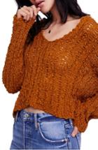 Women's Free People Beach Comber Crop Sweater - Orange