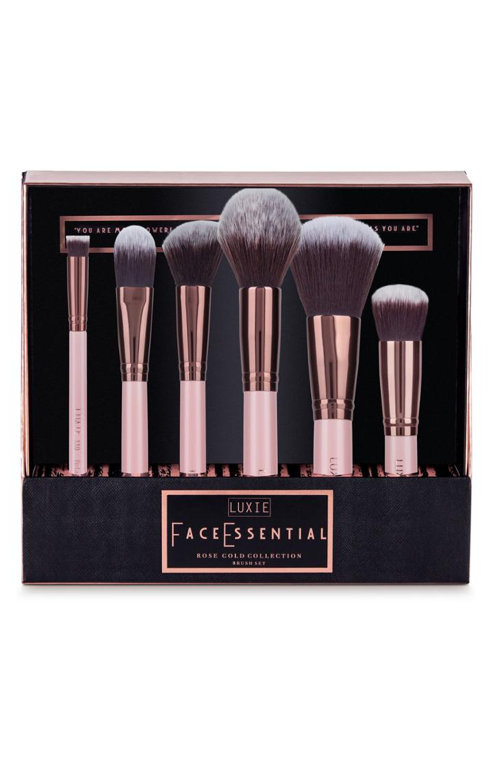 Luxie Rose Gold Face Essential Brush Set
