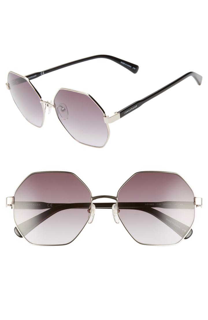 Women's Longchamp Le Pliage 57mm Gradient Octagonal Sunglasses - Light Gold