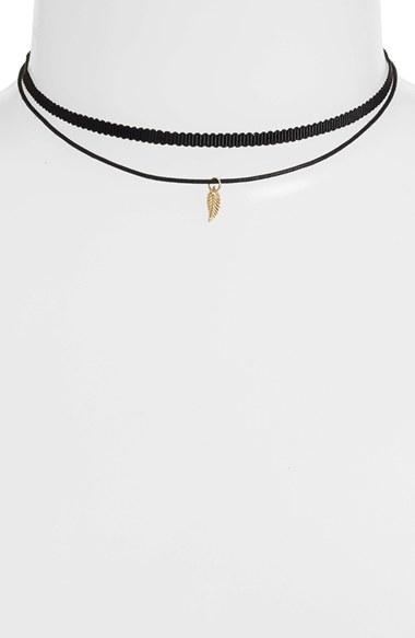 Women's Jules Smith 'tiny Leaf - Ceres' Choker Necklace
