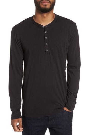 Men's Velvet By Graham & Spencer Slim Fit Long Sleeve Henley - Grey