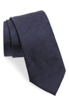 Men's Emporio Armani Solid Silk Tie, Size - Blue