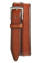 Men's Johnston & Murphy Perforated Leather Belt - Tan