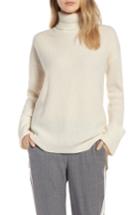 Women's Halogen Wide Cuff Turtleneck Cashmere Sweater - Ivory