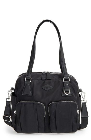 Mz Wallace 'small Roxy' Bedford Nylon Shoulder Bag - Beige