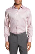 Men's Lorenzo Uomo Trim Fit Texture Dress Shirt .5 - 34 - Red