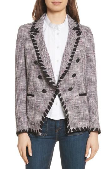Women's Veronica Beard Octivia Tweed Blazer - Pink