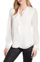 Women's Karl Lagerfeld Paris Ruffle Front Blouse - White