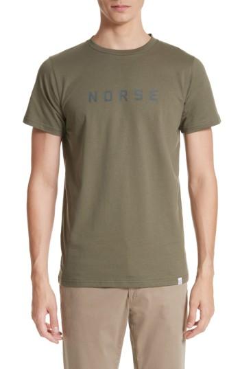 Men's Norse Projects Niels Graphic Logo T-shirt - Green