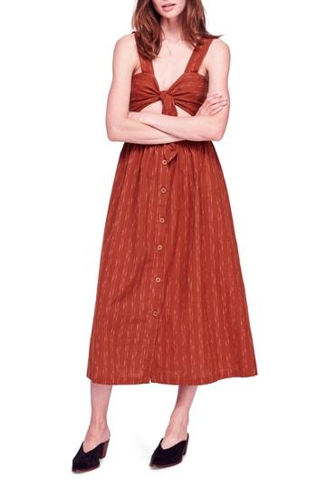 Women's Free People Caldasi Midi Dress - Brown
