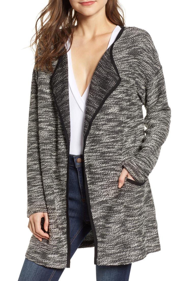 Women's Codexmode Marled Long Cardigan - Black