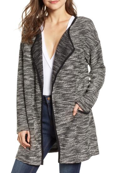 Women's Codexmode Marled Long Cardigan - Black