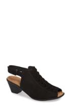 Women's Comfortiva Finella Leather Sandal M - Black