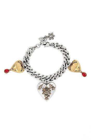 Women's Alexander Mcqueen Heart Charm Bracelet