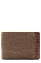 Men's Boconi Bryant Leather & Canvas Slimster Wallet - Brown