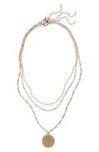 Women's Bp. Set Of 3 Crystal Disc Necklace
