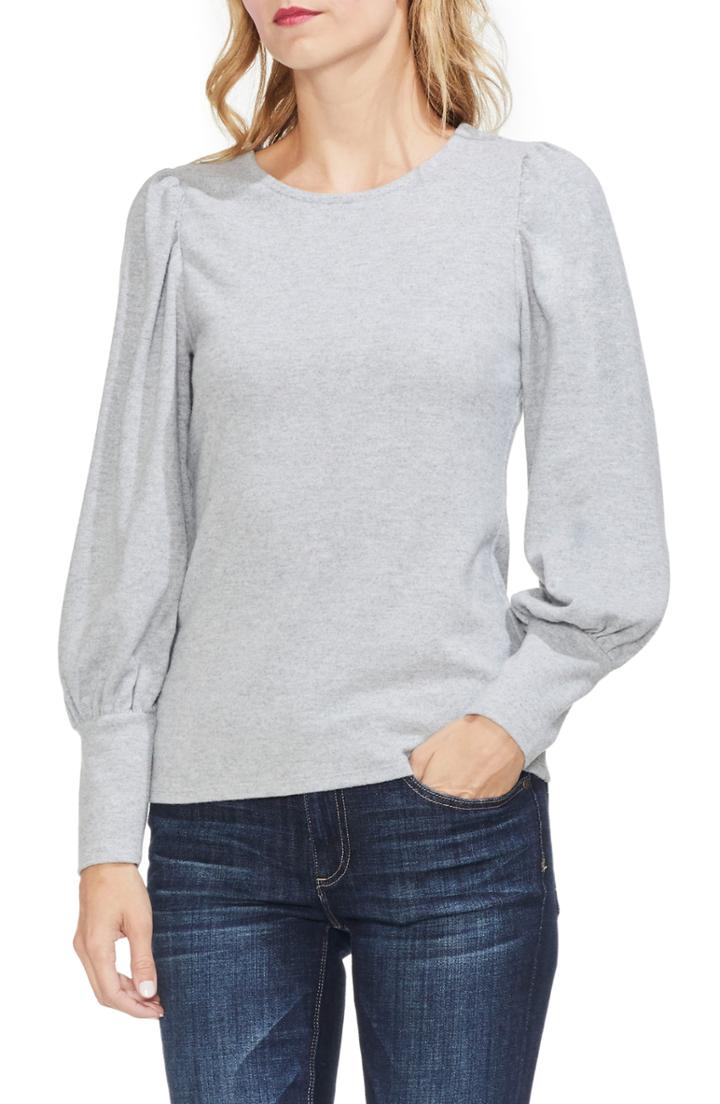Women's Vince Camuto Bubble Sleeve Knit Top, Size - Blue
