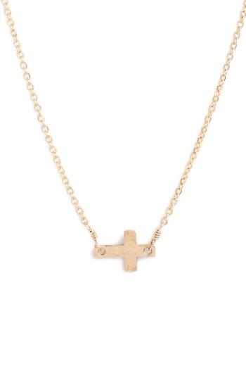 Women's Nashelle Side Cross Pendant Necklace