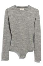 Women's Madewell Crewneck Bodysuit - Grey