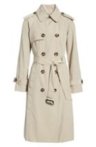 Women's London Fog Long Double Breasted Trench Coat