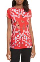 Women's Ted Baker London Pepa Kyoto Gardens Fitted Tee - Red