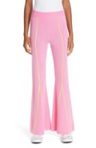 Women's Victor Glemaud Knitted Flare Wool Pants - Pink