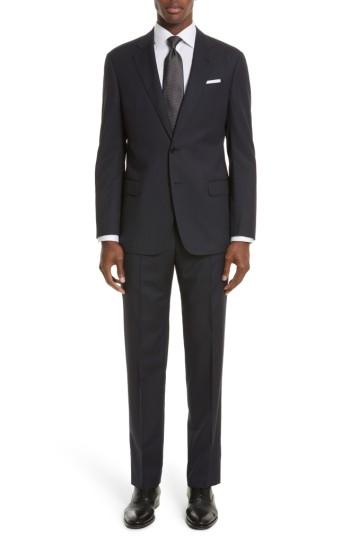 Men's Armani Collezioni Trim Fit Stripe Wool Suit