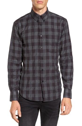 Men's Naked & Famous Denim Herringbone Plaid Sport Shirt