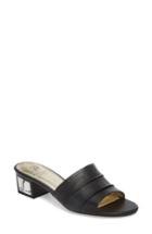 Women's Adrianna Papell Tiana Block Heel Slide Sandal .5 M - Black