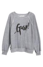 Women's Wildfox Gasp Thrashed Sommers Sweatshirt - Grey
