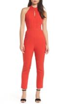 Women's Adelyn Rae Shaylie Scalloped Back Jumpsuit - Red