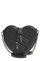 Rebecca Minkoff Jamie Heart Leather Crossbody Bag - Black