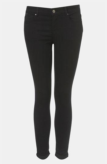 Topshop 'leigh' Skinny Jeans (black) Womens Black