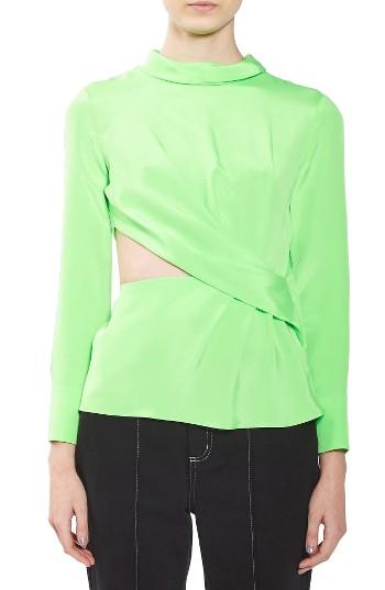 Women's Topshop Boutique Twist Cutout Silk Top