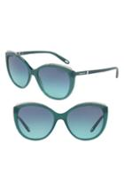 Women's Tiffany & Co. 56mm Gradient Cat Eye Sunglasses - Green/ Blue