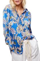 Women's Free People Under The Palms Shirt - Blue