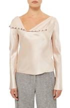 Women's Topshop Unique Inspiral Silk Blouse Us (fits Like 0) - Pink