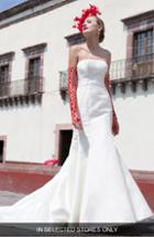 Women's Watters Leibe Strapless Silk Mikado Mermaid Gown, Size - Ivory