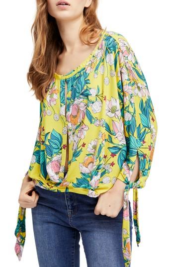 Women's Free People Keepin' On Tee - Yellow