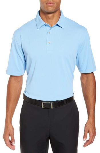 Men's Peter Millar Sean Stretch Mesh Polo - Blue