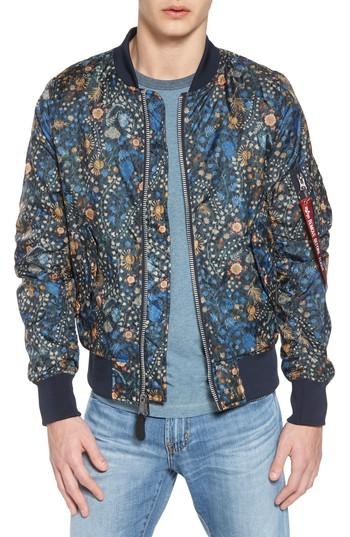 Men's Alpha Industries Liberty X L-2b Scout Bomber Jacket - Blue