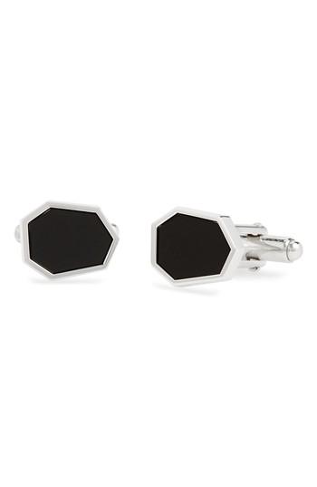 Men's Lanvin Polygon Onyx Cuff Links