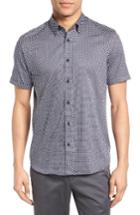 Men's Ted Baker London Panalon Geo Floral Print Sport Shirt (m) - Blue