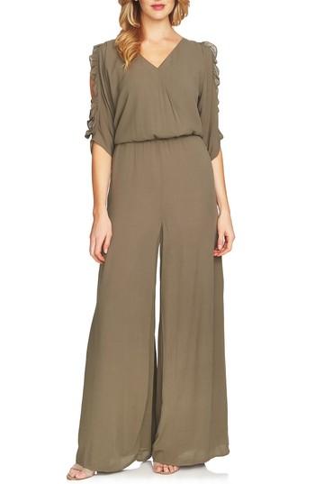 Women's Cece Ruffle Sleeve Wide Leg Jumpsuit - Green