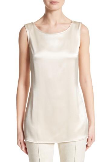 Women's St. John Collection Satin Shell - Ivory