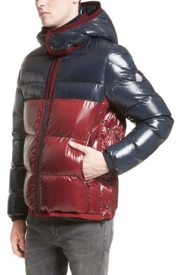 Men's Moncler Harry Two-tone Lacquered Hooded Down Jacket
