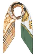 Women's Burberry Archive Prints Silk Scarf, Size - Metallic