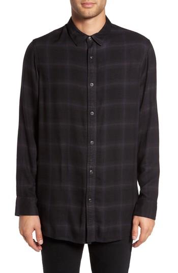 Men's Treasure & Bond Virgil Longline Shirt - Black