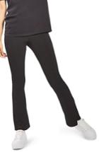 Petite Women's Topshop Ribbed Flare Pants P Us (fits Like 0p) - Black