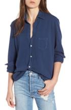 Women's Frank & Eileen Tee Lab Button Front Jersey Shirt - Blue